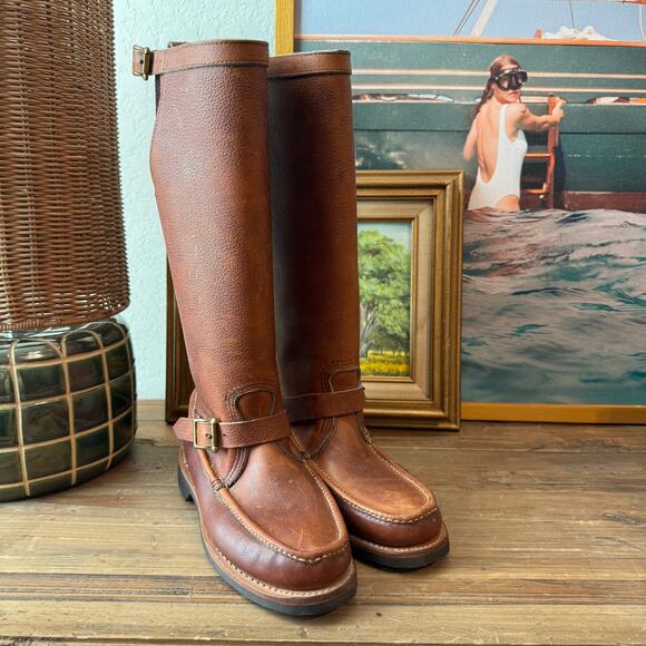 Men's Brown Leather Boots - Picture 8 of 10